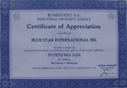 Rominvent S.A. (Agentia de Proprietate Industriala) - Inventika 2004 - Certificat de apreciere